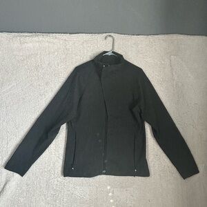 Nau Jacket Mens Medium  Full Zip Stand Collar Organic Cotton Blend Lightweight